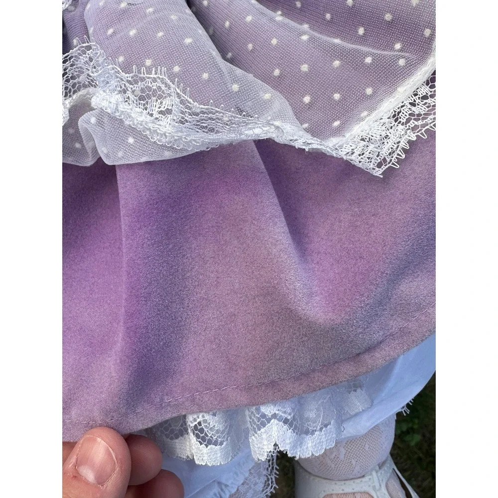 Vintage Cabbage Patch Kid Doll HM 18 Curly Brown Cornsilk Hair P Factory Purple
